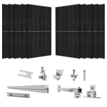 410 Watt Solar Panel 10 Pack with Mount Rack for Efficient Energy Solutions