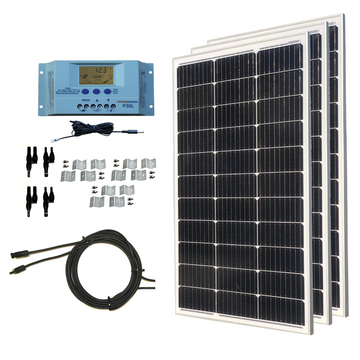 300-Watt Solar Panel Kit with P30L LCD Charge Controller for Efficient Power Production