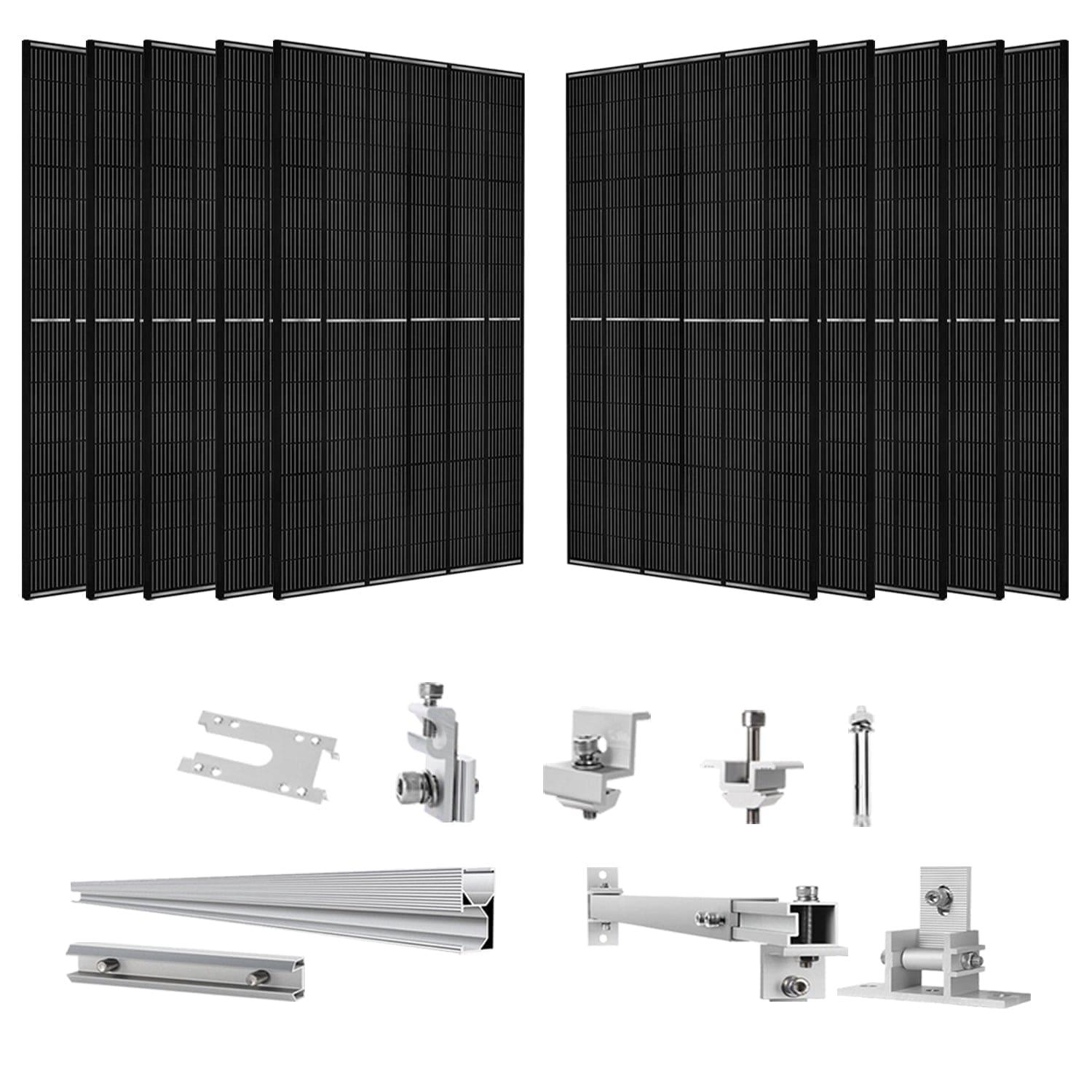 410 Watt Solar Panel 10 Pack with Mount Rack for Efficient Energy Solutions