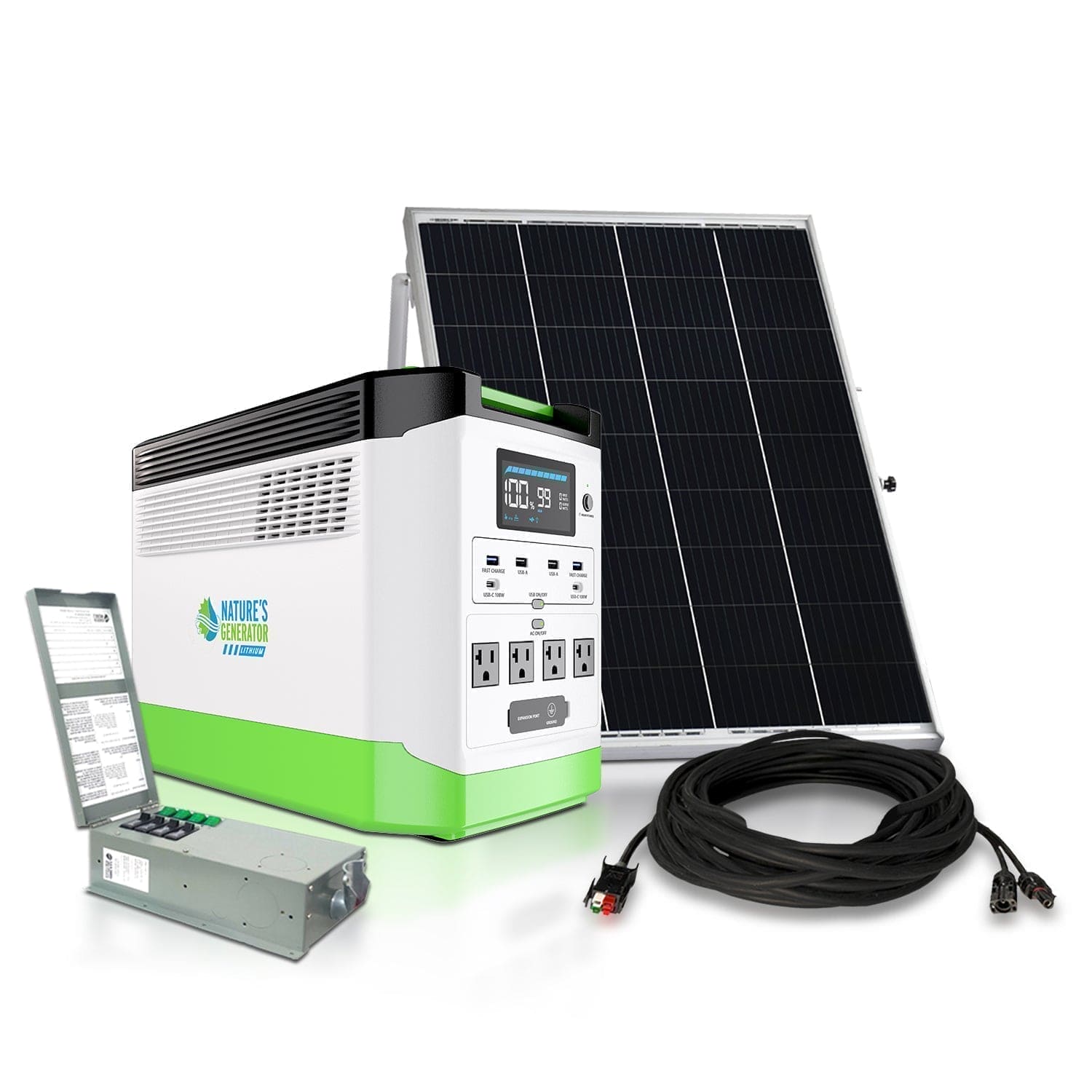 Nature's Generator Solar Generator Lithium 1800 with Transfer Switch