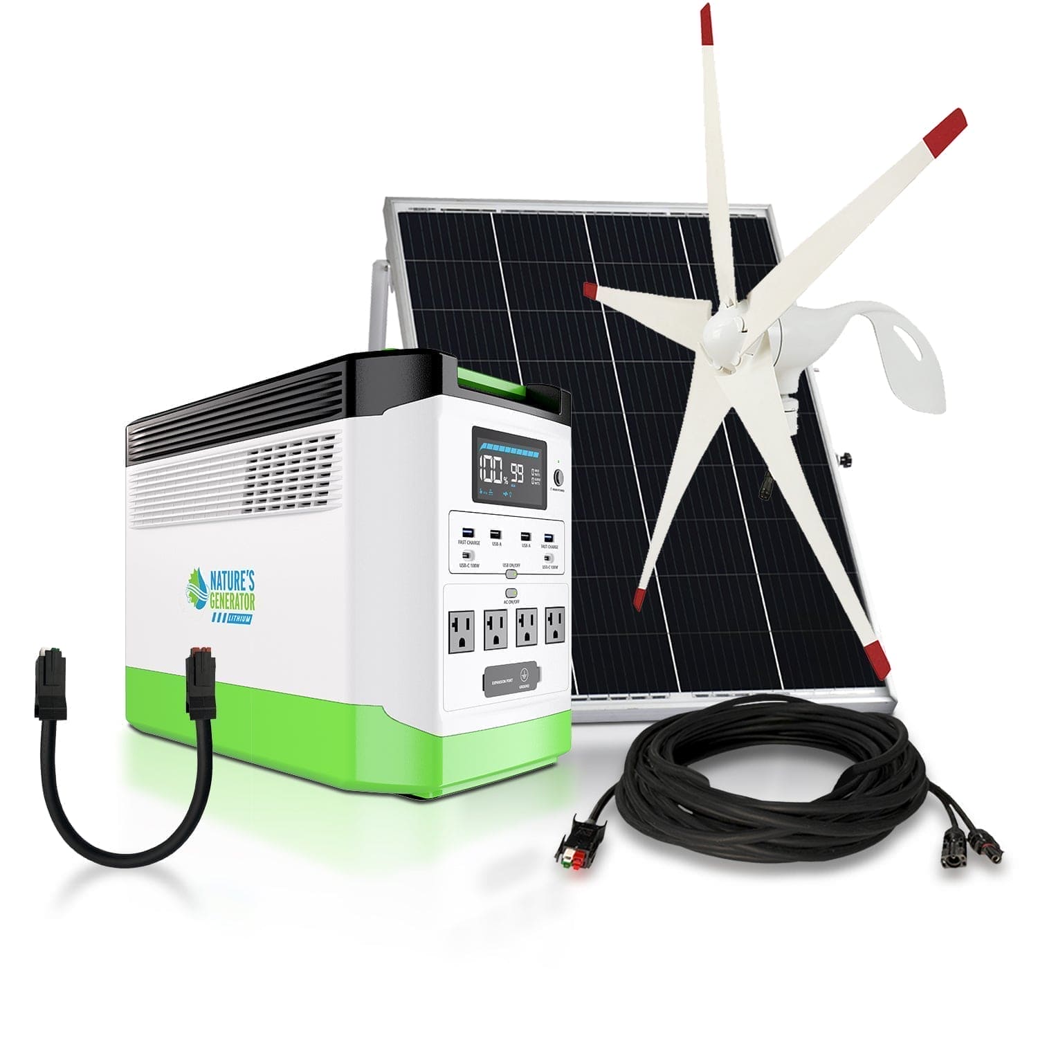 Nature's Generator Lithium 1800 Solar and Wind Hybrid Generator