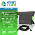 Nature's Generator Lithium 1800 Solar Generator for Reliable Power Anywhere - Power Independence HQ