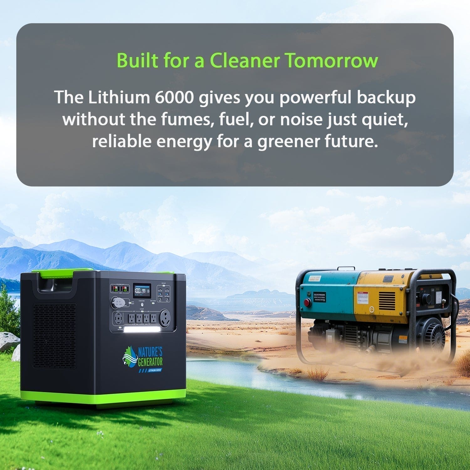 Nature's Generator 6000 Solar Kit with Solar Panels and Wind Turbine - Power Independence HQ