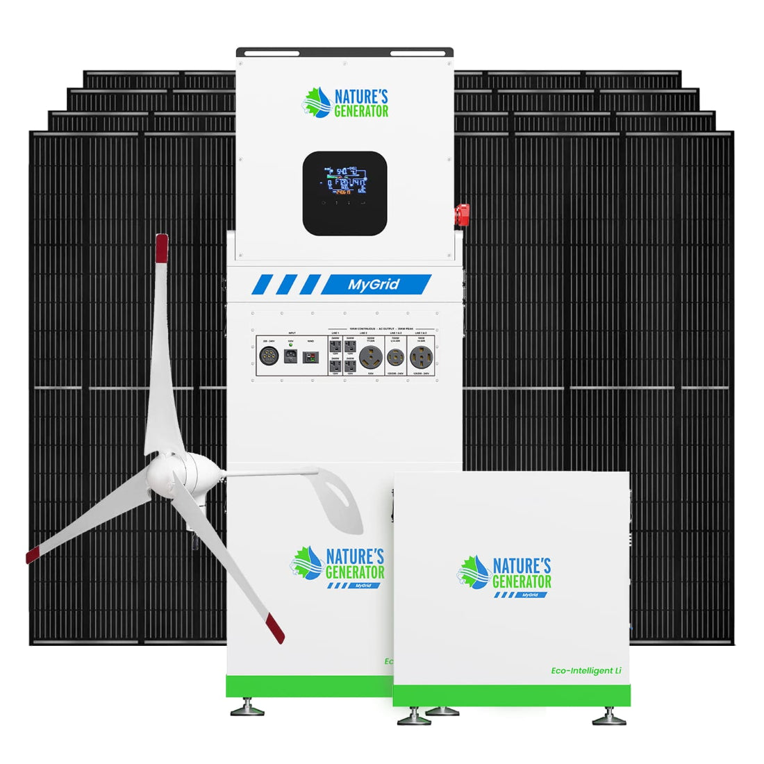 MyGrid Solar and Wind Generator 10K System - Ultimate Home Solar Kit for Sustainable Energy - Power Independence HQ
