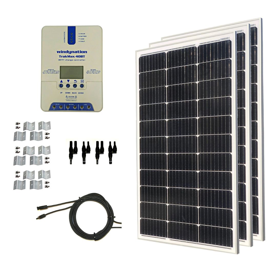 300-Watt Solar Panel Kit with TrakMax MPPT 40A Charge Controller