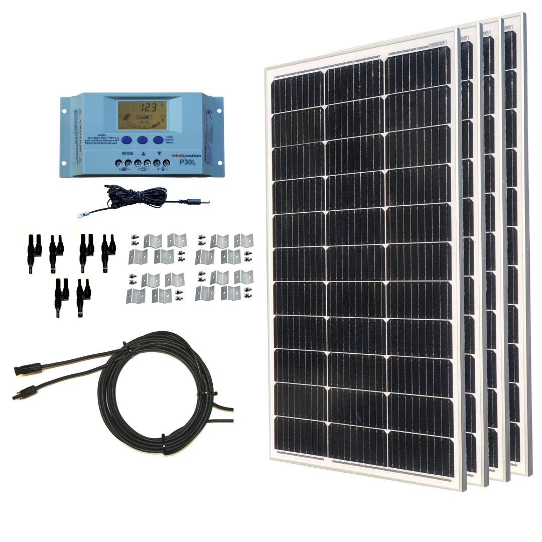 400-Watt Solar Panel Kit with P30L LCD Charge Controller for Efficient Energy Solutions