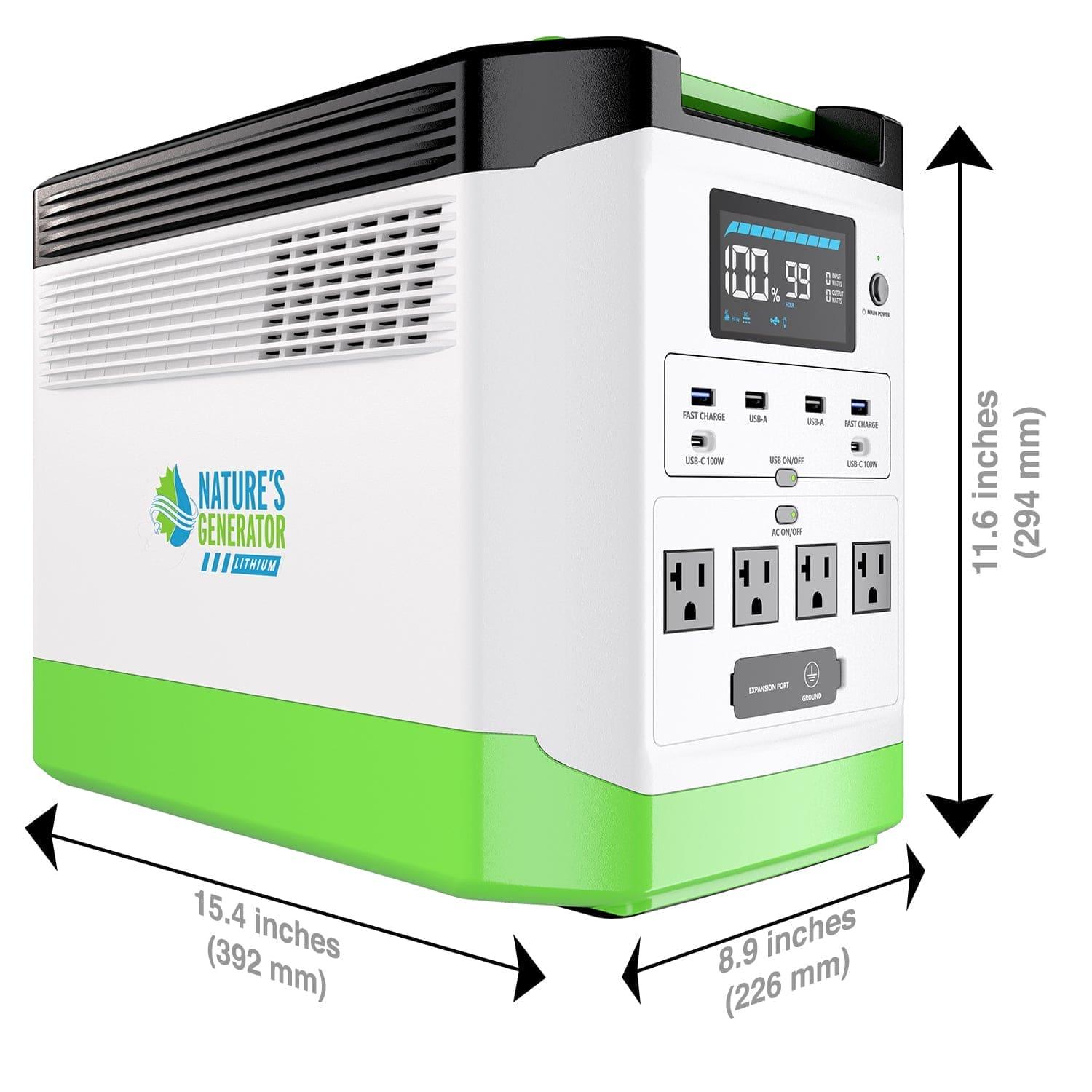 Nature's Generator Lithium 1800 Solar Generator for Reliable Power Anywhere - Power Independence HQ